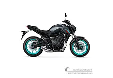 Aufkleber für Yamaha MT07 2022 - Grau • Yamaha OEM-Aufkleber