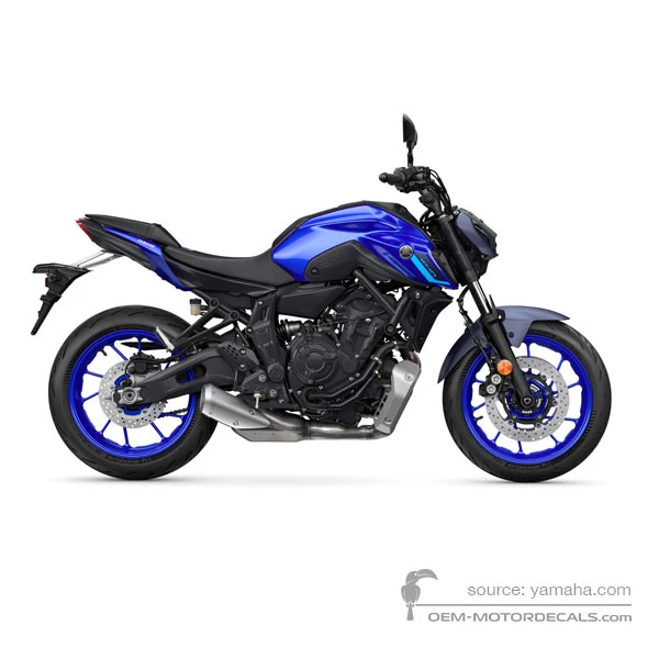 Aufkleber für Yamaha MT07 2022 - Blau • Yamaha OEM-Aufkleber