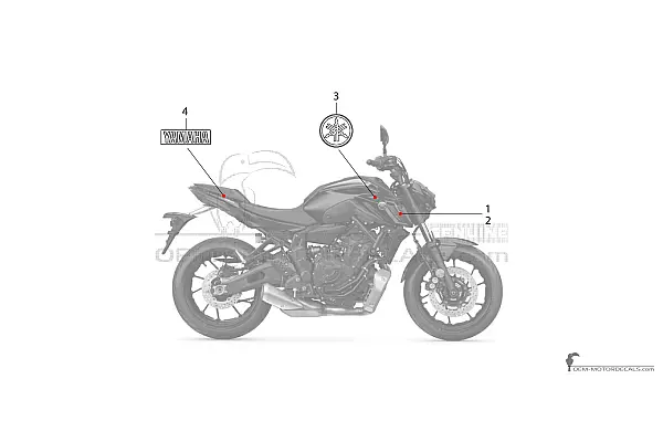 Yamaha MT07 2023 - Dunkelgrau