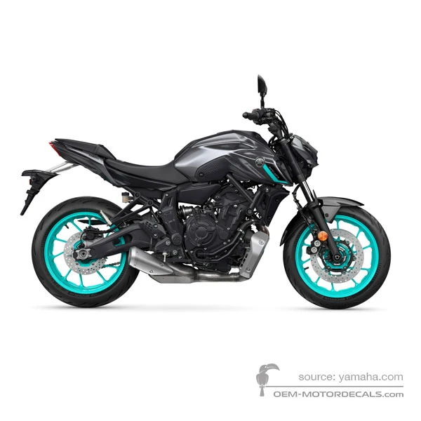 Aufkleber für Yamaha MT07 2024 - Grau • Yamaha OEM-Aufkleber