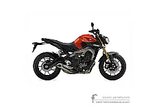Stickers voor Yamaha MT09 2014 - Oranje • Yamaha OEM Stickers