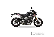 Autocollants pour Yamaha MT09 SR (Street Rally) 2014 - Blanc • Yamaha Autocollants OEM