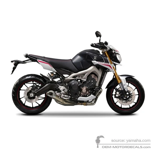 Stickers voor Yamaha MT09 SR (Street Rally) 2015 - Wit • Yamaha OEM Stickers