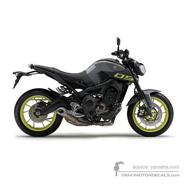 Pegatinas para Yamaha MT09 2016 - Gris • Yamaha Pegatinas OEM