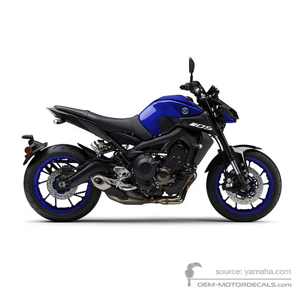 Decals for Yamaha MT09 2018 - Blue • Yamaha OEM Decals