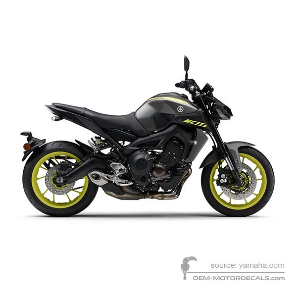 Adesivi per Yamaha MT09 2018 - Grigio • Yamaha Adesivi OEM
