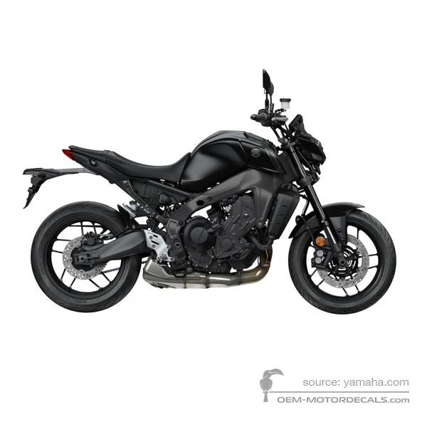 Decals for Yamaha MT09 2021 - Dark gray • Yamaha OEM Decals