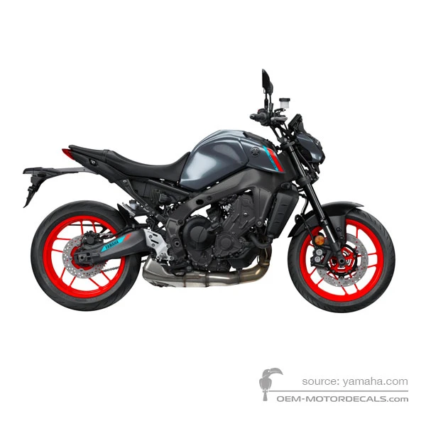 Adesivi per Yamaha MT09 2021 - Grigio scuro • Yamaha Adesivi OEM