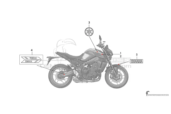 Yamaha MT09 2021 - Gris foncé
