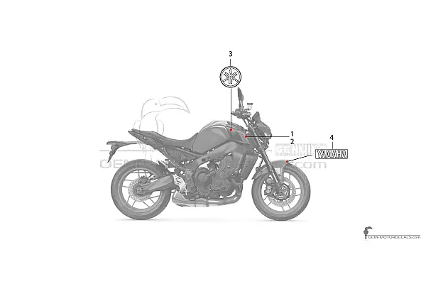 Yamaha MT09 2022 - Donkergrijs