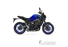 Stickers voor Yamaha MT09 2023 - Blauw • Yamaha OEM Stickers