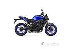 Stickers voor Yamaha MT09 2024 - Blauw • Yamaha OEM Stickers