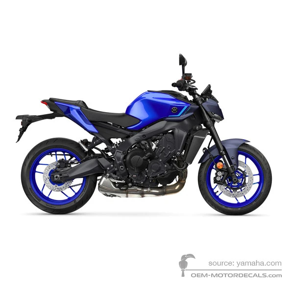 Decals for Yamaha MT09 2024 - Blue • Yamaha OEM Decals
