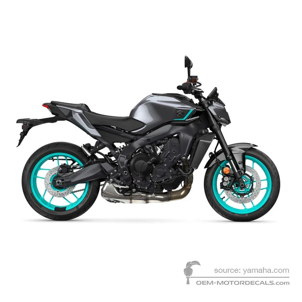 Decals for Yamaha MT09 2024 - Gray • Yamaha OEM Decals
