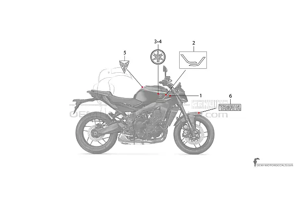 Yamaha MT09 2024 - Donkergrijs