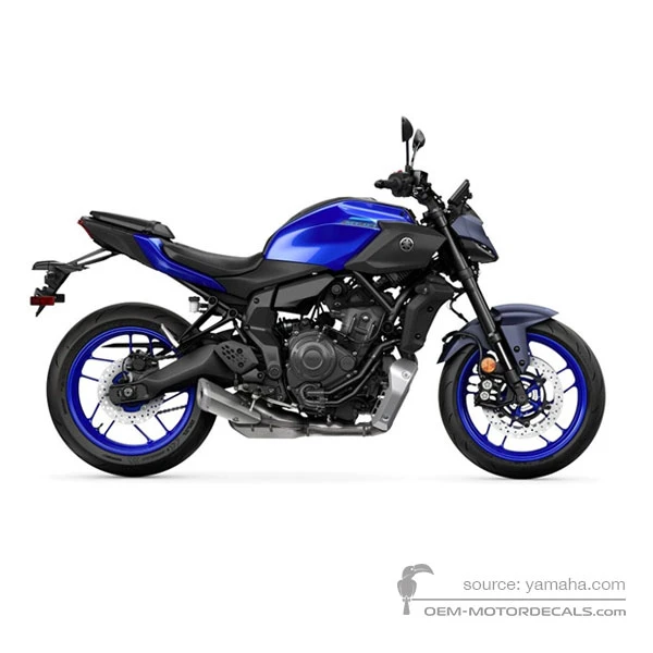 Decals for Yamaha MT-07 2025 - Blue • Yamaha OEM Decals