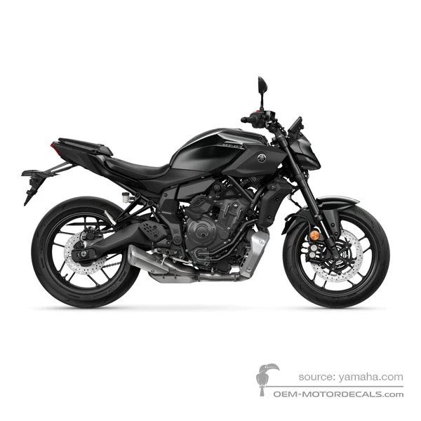 Adesivi per Yamaha MT-07 2025 - Grigio scuro • Yamaha Adesivi OEM