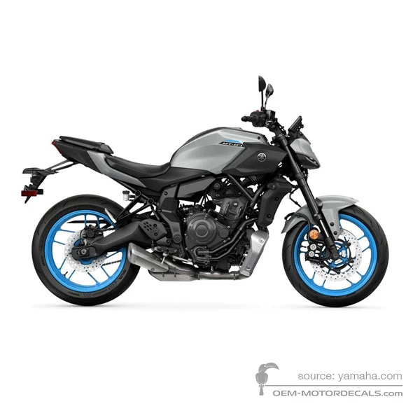 Decals for Yamaha MT-07 2025 - Gray • Yamaha OEM Decals