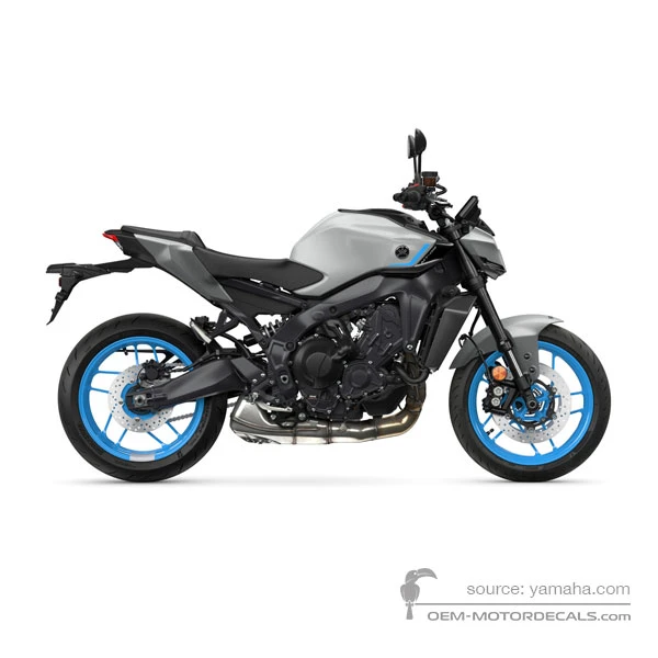 Decals for Yamaha MT-09 2025 - Gray • Yamaha OEM Decals