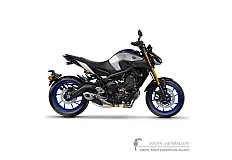 Stickers voor Yamaha MT-09 SP 2018 - Zwart • Yamaha OEM Stickers