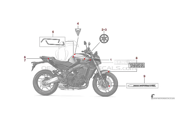 Yamaha MT-09 SP 2024 - Wit