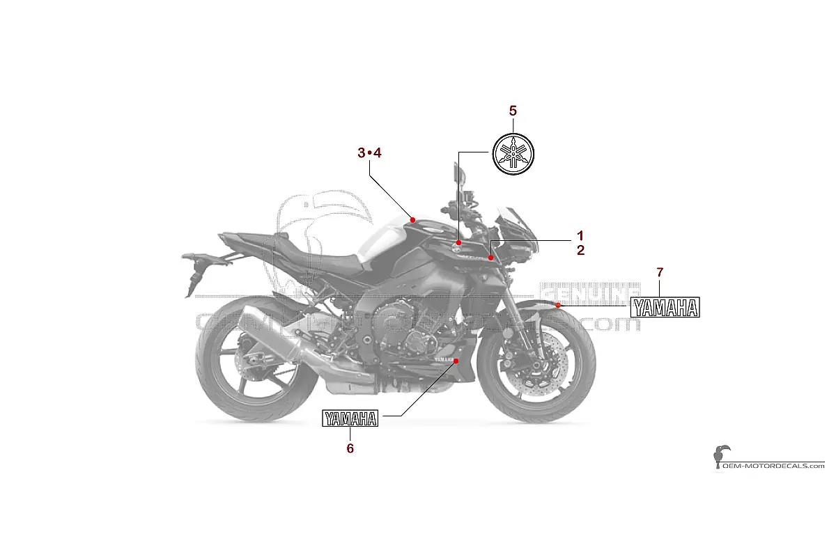 Naklejki do Yamaha MT-10 SP 2024 - Czarny • Yamaha Naklejki OEM