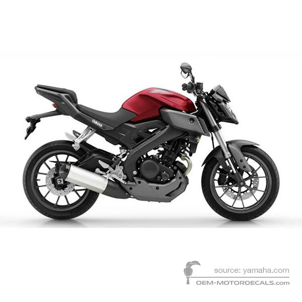 Stickers voor Yamaha MT-125 2015 - Rood • Yamaha OEM Stickers