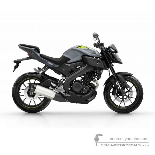 Naklejki do Yamaha MT-125 2016 - Szary • Yamaha Naklejki OEM