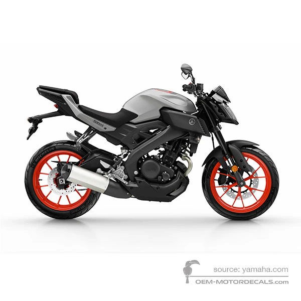 Pegatinas para Yamaha MT-125 2019 - Gris • Yamaha Pegatinas OEM