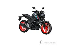 Stickers voor Yamaha MT125 2021 - Donkergrijs • Yamaha OEM Stickers