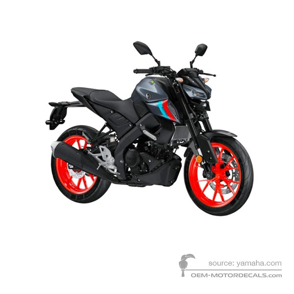 Stickers voor Yamaha MT125 2021 - Donkergrijs • Yamaha OEM Stickers