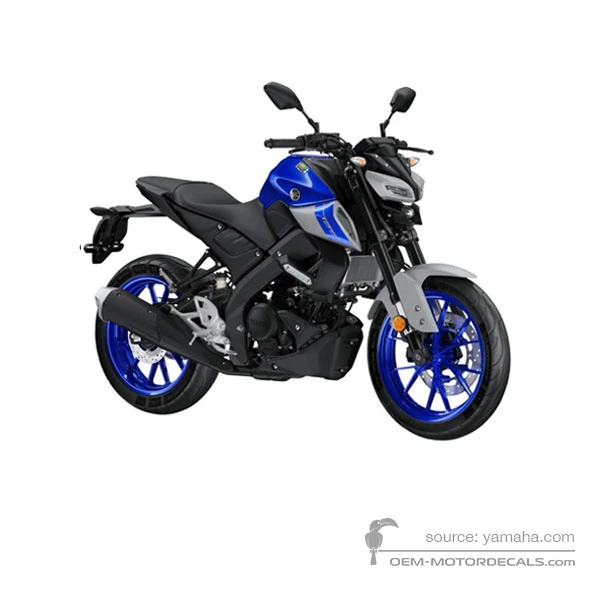 Stickers voor Yamaha MT125 2021 - Blauw • Yamaha OEM Stickers