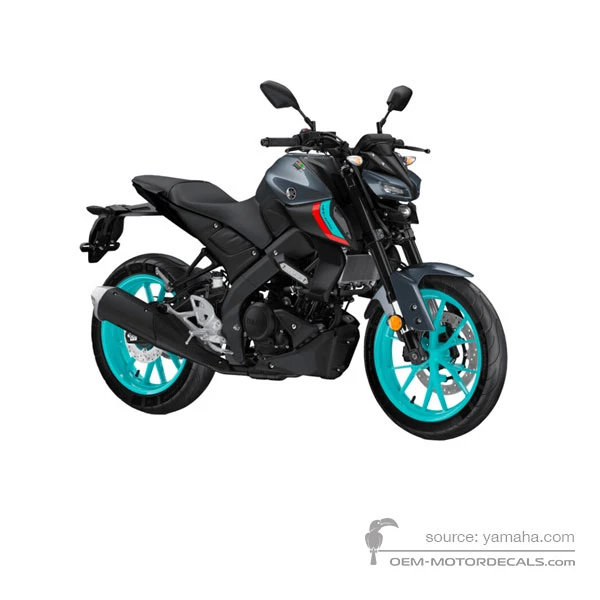 Stickers voor Yamaha MT125 2023 - Donkergrijs • Yamaha OEM Stickers