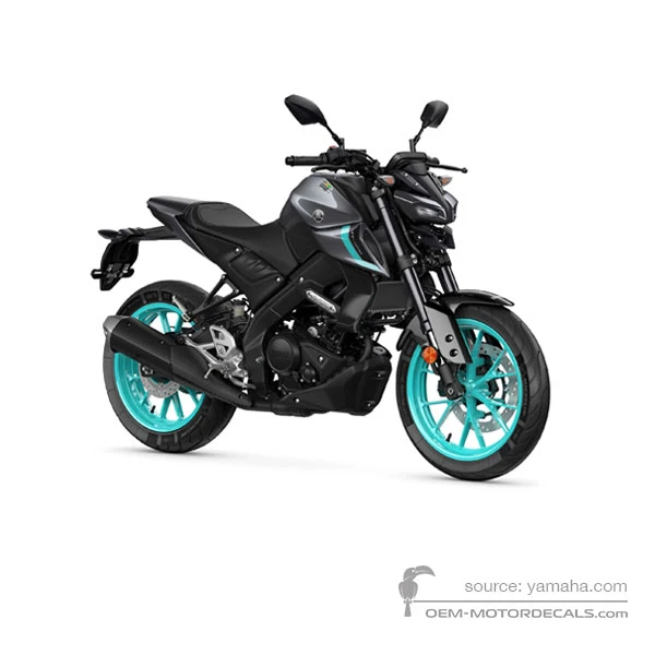 Naklejki do Yamaha MT125 2024 - Ciemnoszary • Yamaha Naklejki OEM