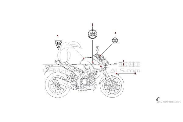 Yamaha MT125 2024 - Donkergrijs