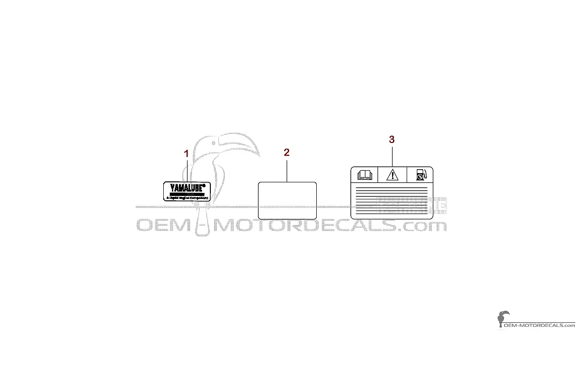 Autocollants pour Yamaha MT-125 2025 - Étiquettes de mise en garde • Yamaha Autocollants OEM