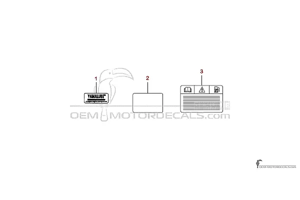 Yamaha MT-125 2025 - Vorsichtsetiketten