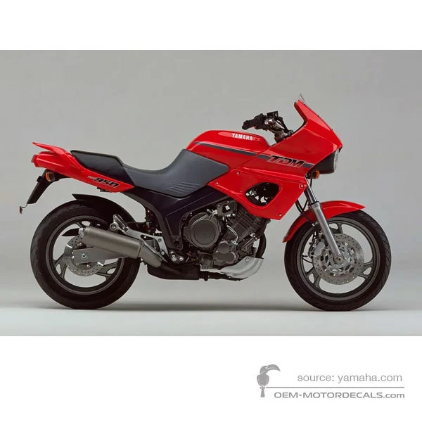 Decals for Yamaha TDM850 1992 - Red • Yamaha OEM Decals