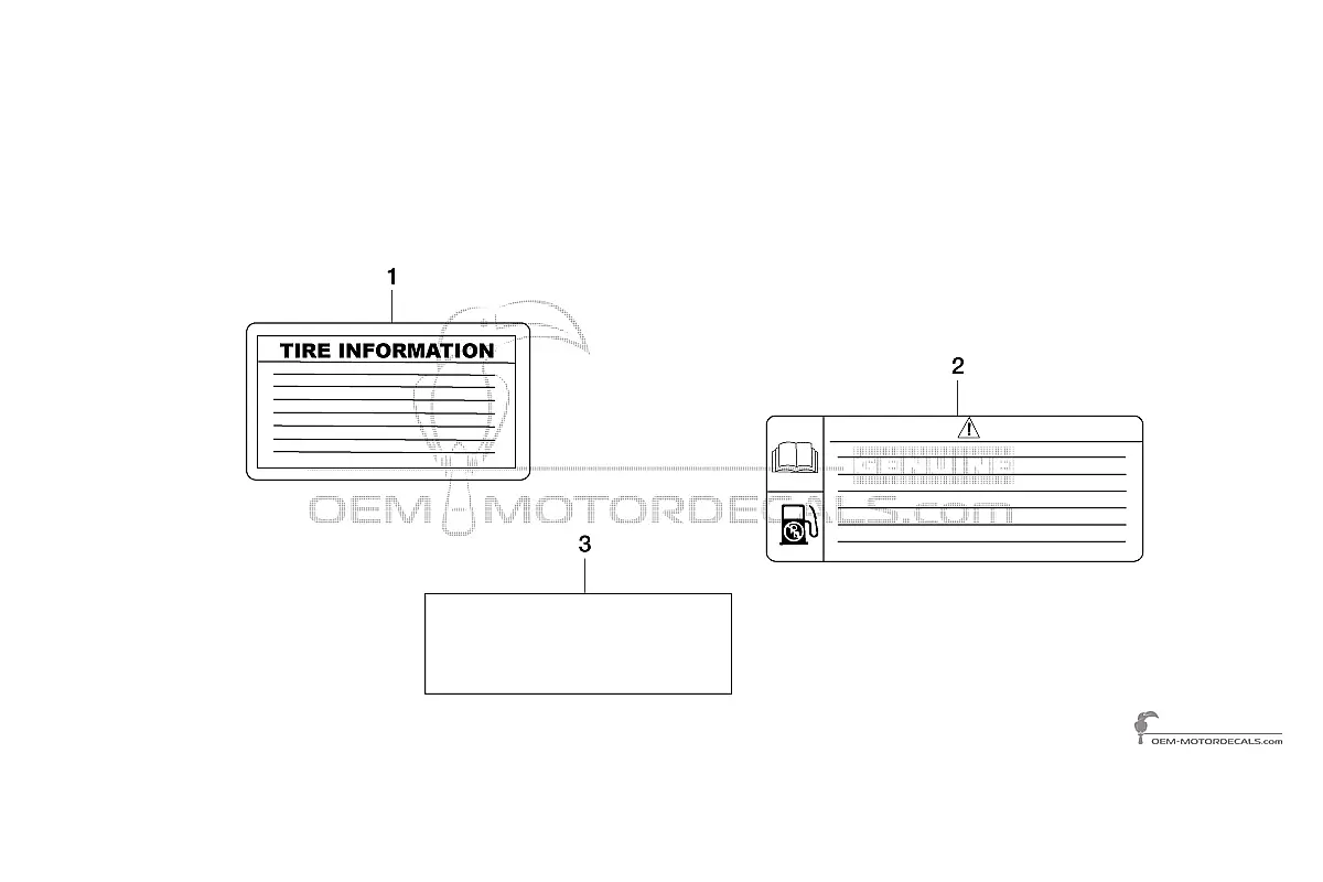 Stickers voor Yamaha TDM900 - Voorzichtigheid labels • Yamaha OEM Stickers