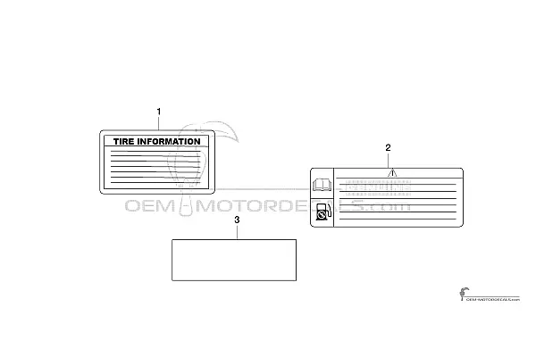 Yamaha TDM900 - Voorzichtigheid labels