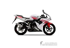 Naklejki do Yamaha TZR50 2008 - Biały • Yamaha Naklejki OEM