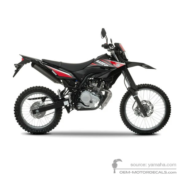Stickers voor Yamaha WR125R 2009 - Zwart • Yamaha OEM Stickers