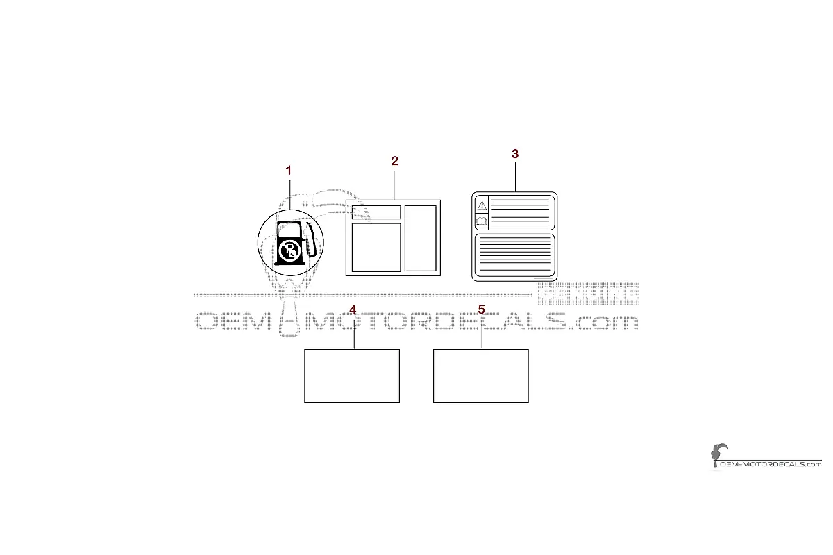 Aufkleber für Yamaha WR125R 2009 - Vorsichtsetiketten • Yamaha OEM-Aufkleber