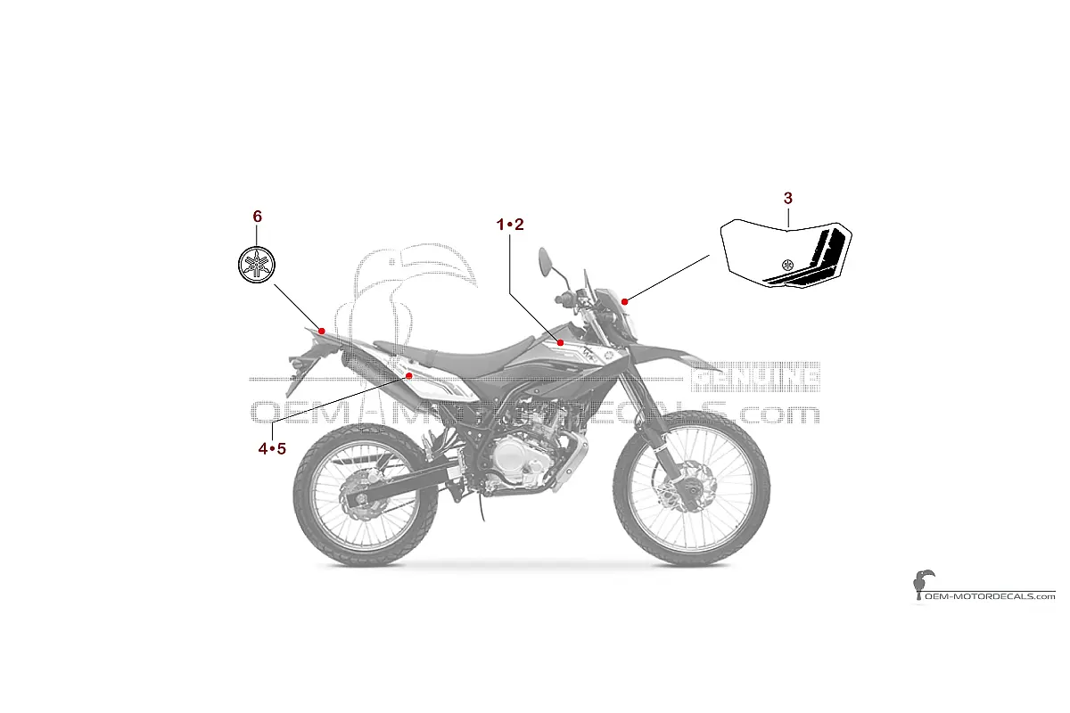 Adesivi per Yamaha WR125R 2011 - Blu • Yamaha Adesivi OEM