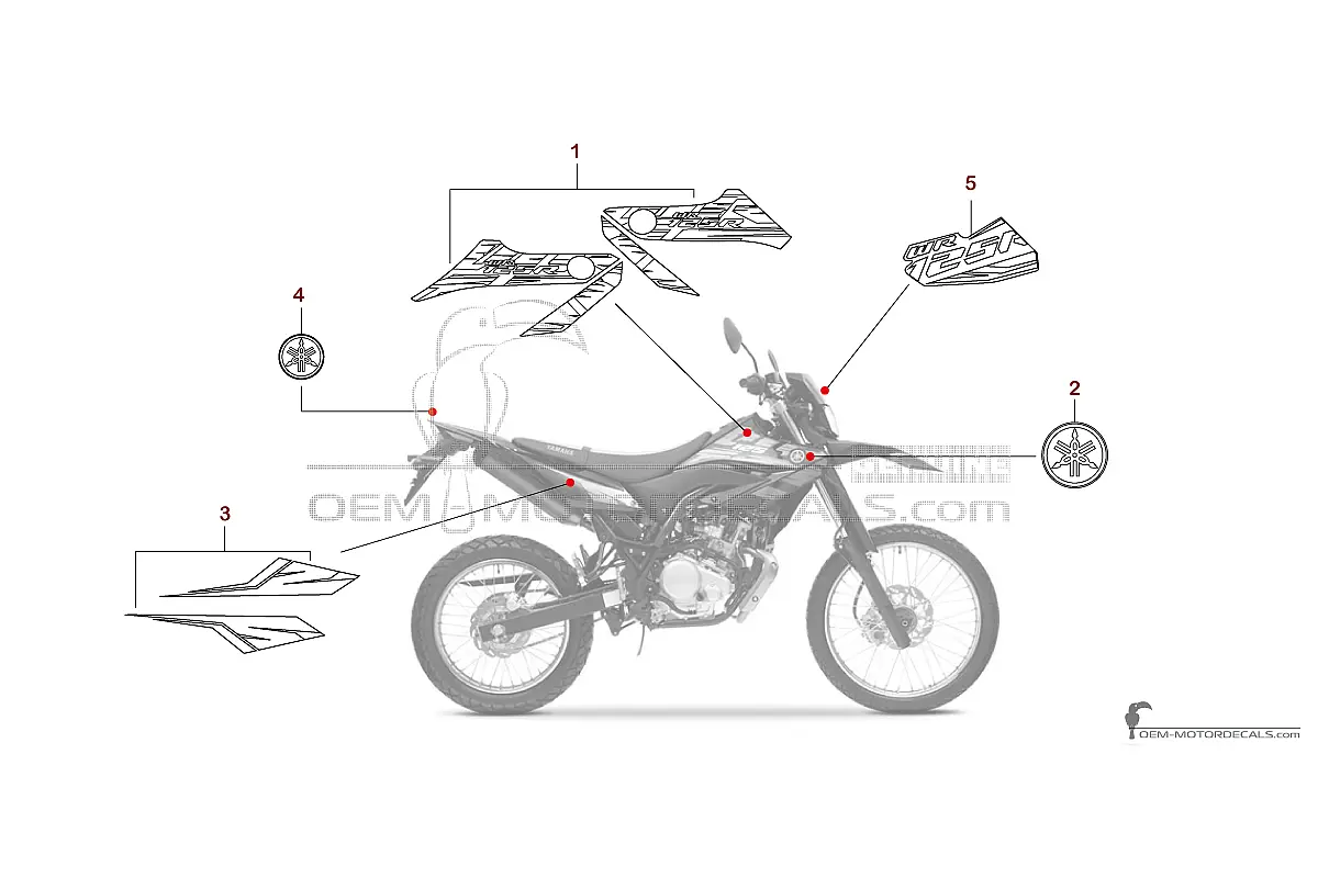 Decals for Yamaha WR125R 2013 - Black • Yamaha OEM Decals