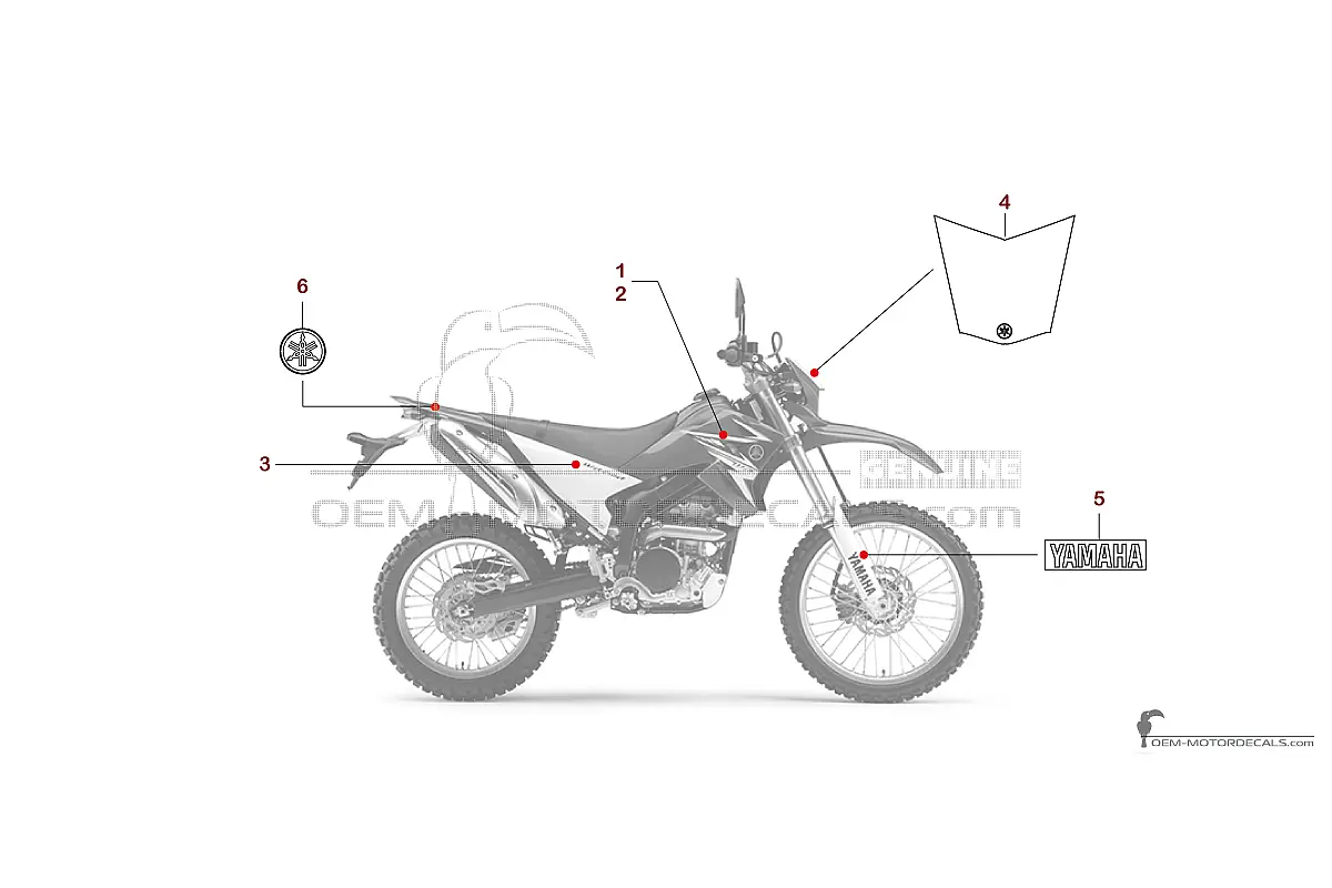 Adesivi per Yamaha WR250R 2009 - Blu • Yamaha Adesivi OEM
