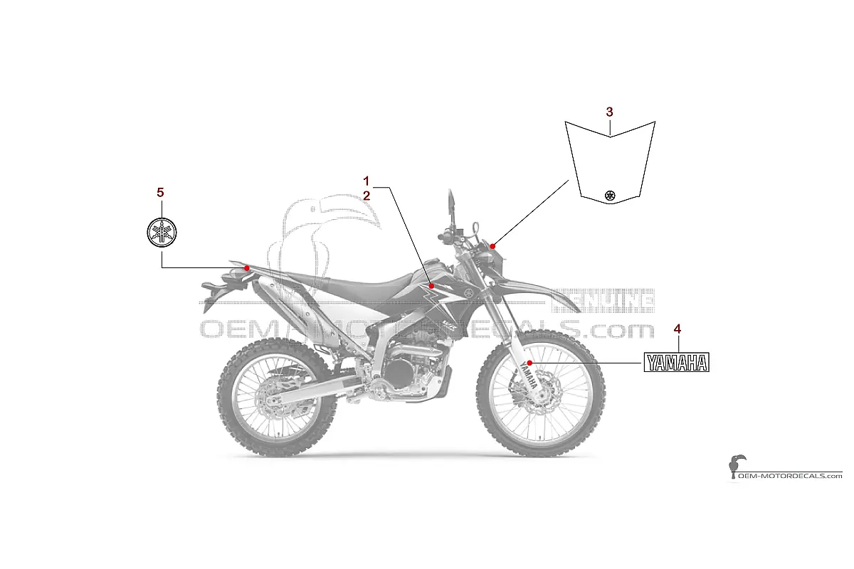 Decals for Yamaha WR250R 2010 - Blue • Yamaha OEM Decals