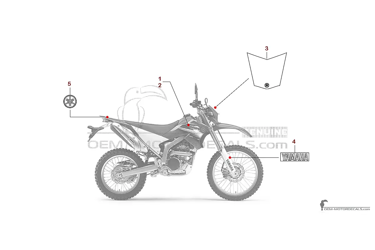 Decals for Yamaha WR250R 2012 - Blue • Yamaha OEM Decals
