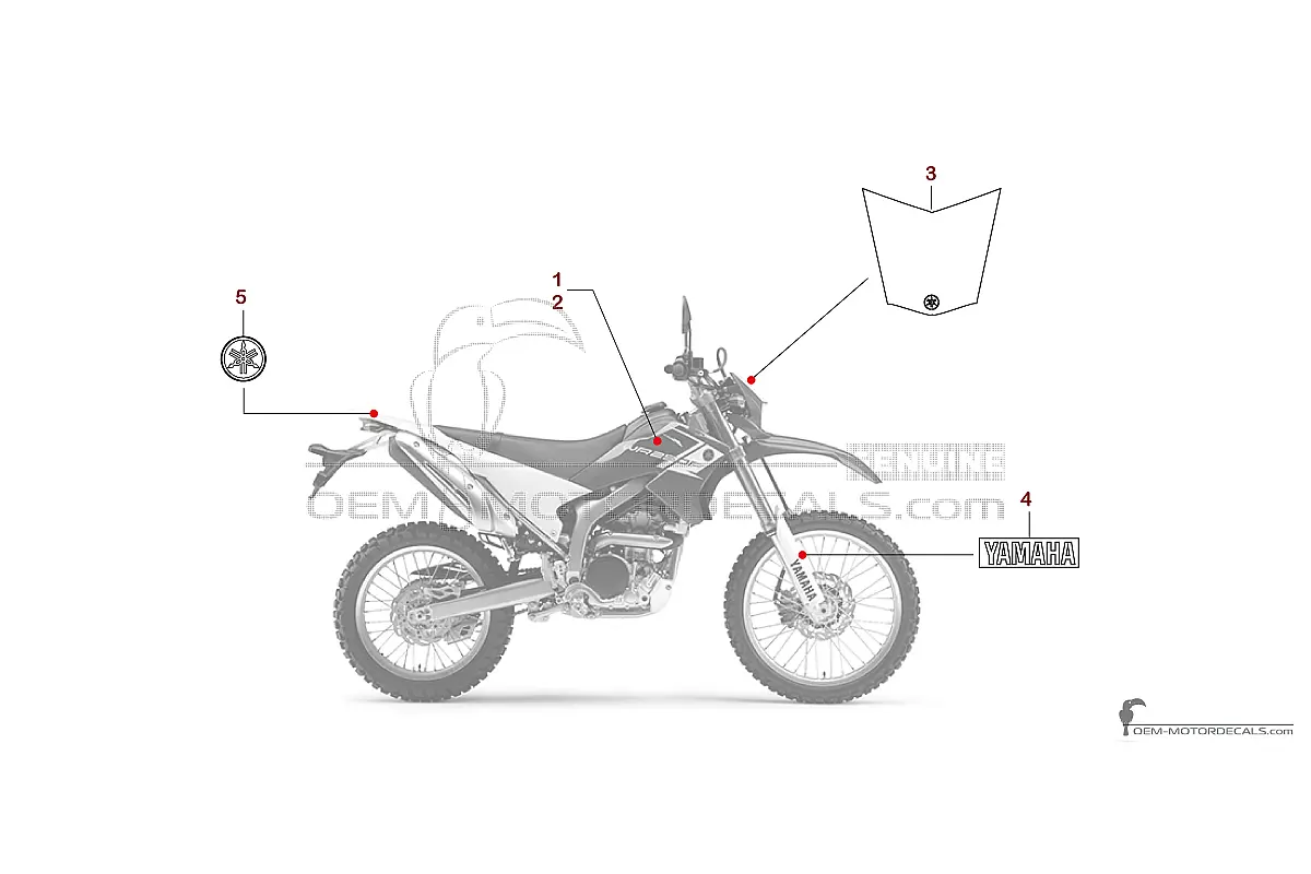 Aufkleber für Yamaha WR250R 2013 - Blau • Yamaha OEM-Aufkleber