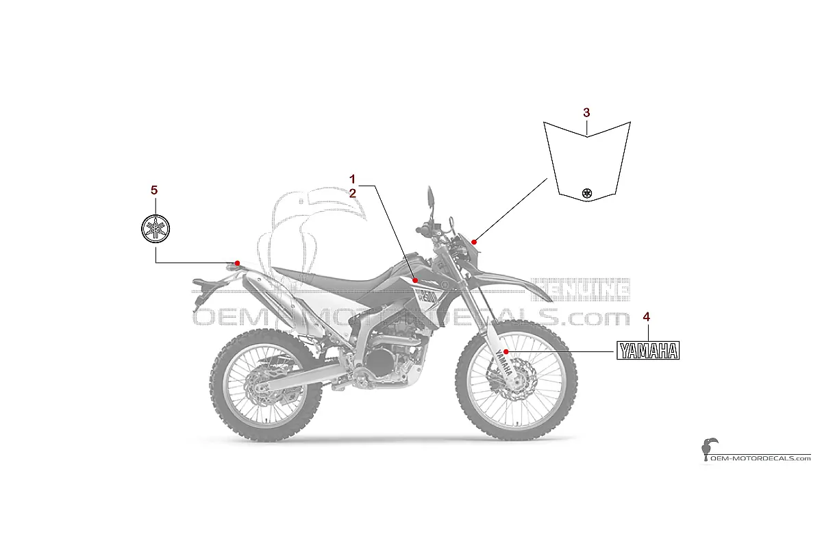 Autocollants pour Yamaha WR250R 2014 - Bleu • Yamaha Autocollants OEM